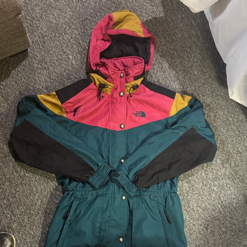 The North Face Pink and Teal Outdoor Jacket Y2K 1990’s